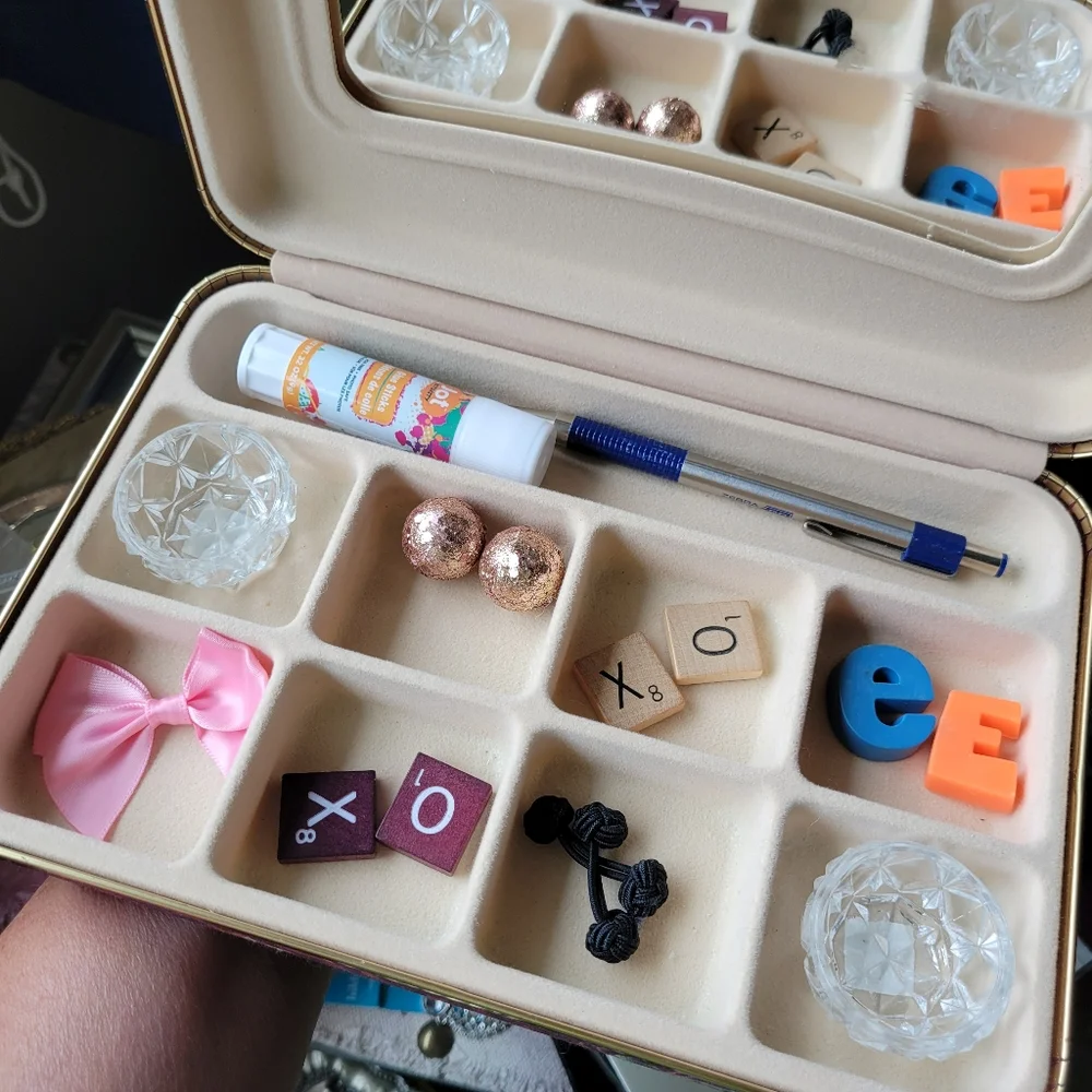 Jewelry Storage Organizer Case ~ Floral ~ Multi-Use ~ GUC ~ Travel ~ 90s - Y2K